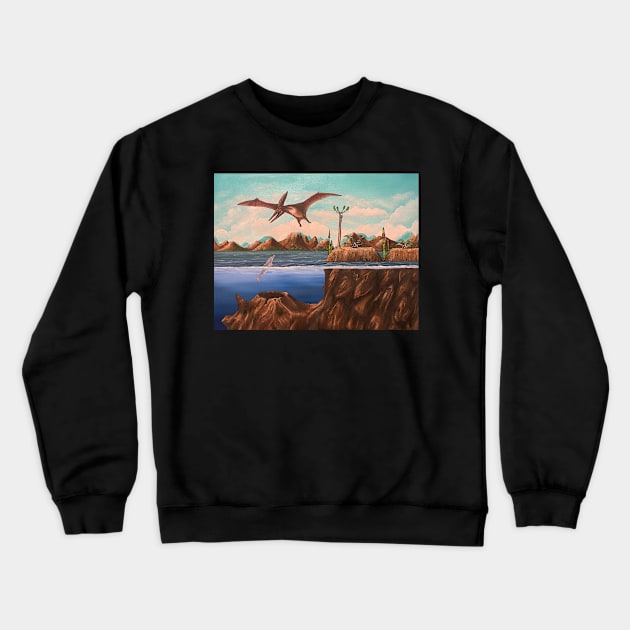 Pteranodon Pond Crewneck Sweatshirt by J&S mason